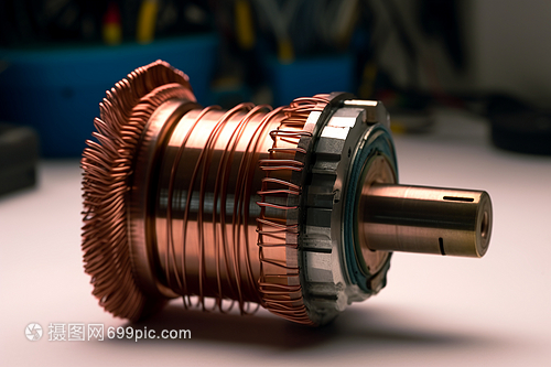 工業電機內部的銅線圈與電動機制造